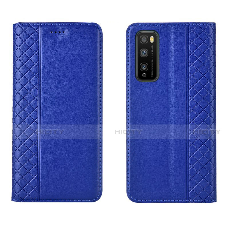 Funda de Cuero Cartera con Soporte Carcasa L02 para Huawei Enjoy 20 Pro 5G Azul