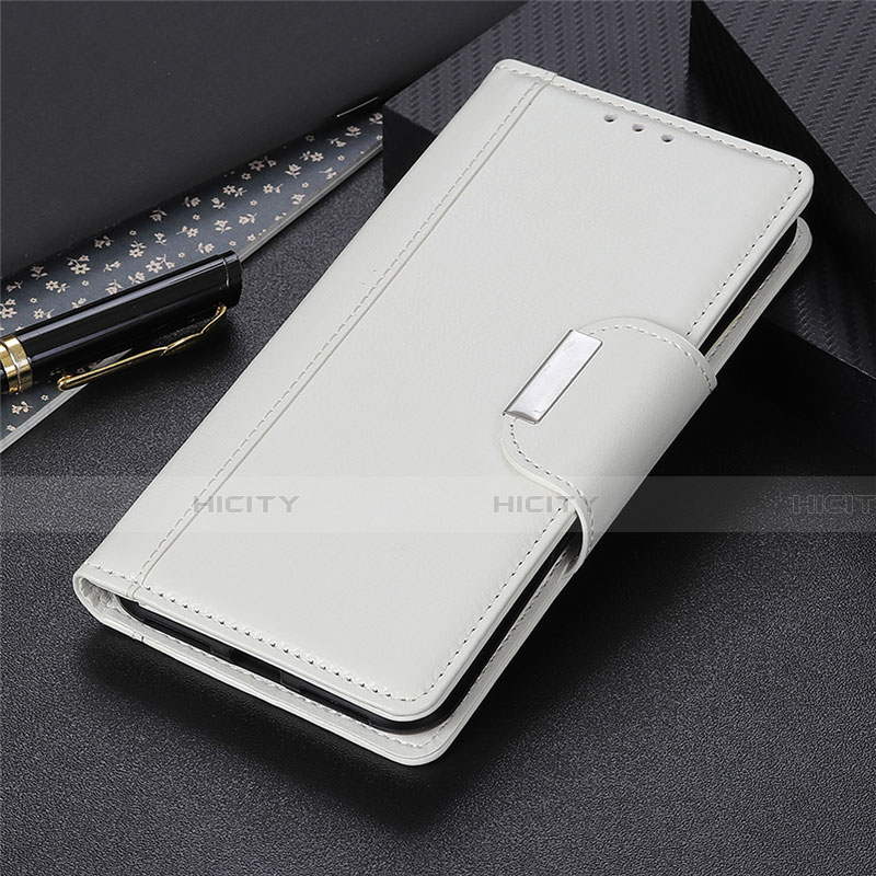 Funda de Cuero Cartera con Soporte Carcasa L02 para Huawei Honor 30 Blanco