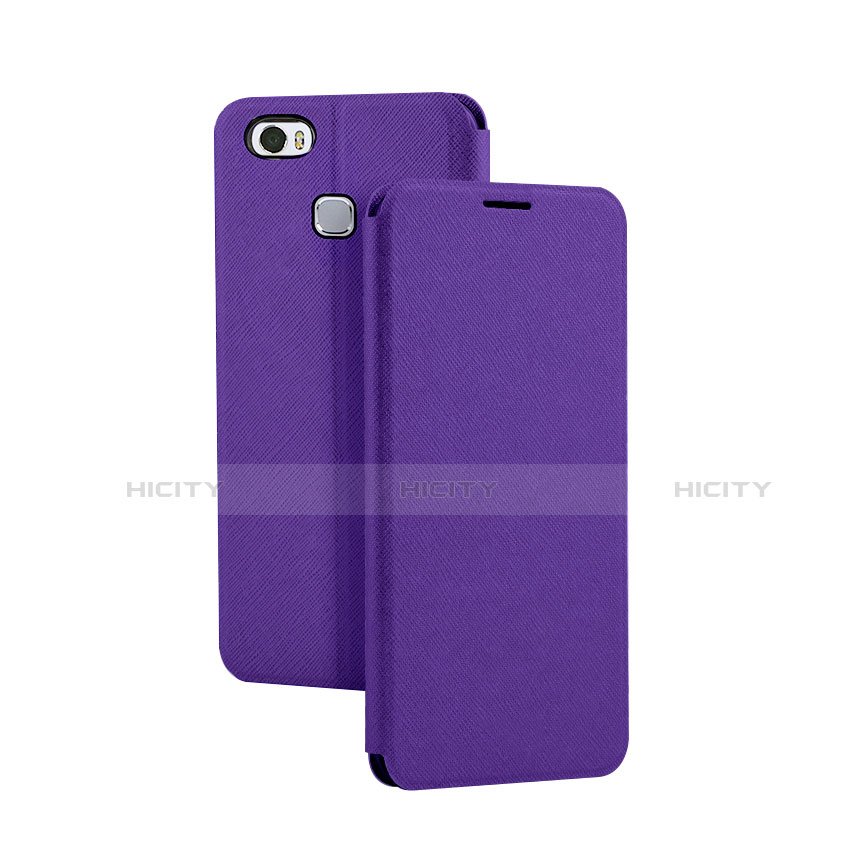 Funda de Cuero Cartera con Soporte Carcasa L02 para Huawei Honor Note 8 Morado