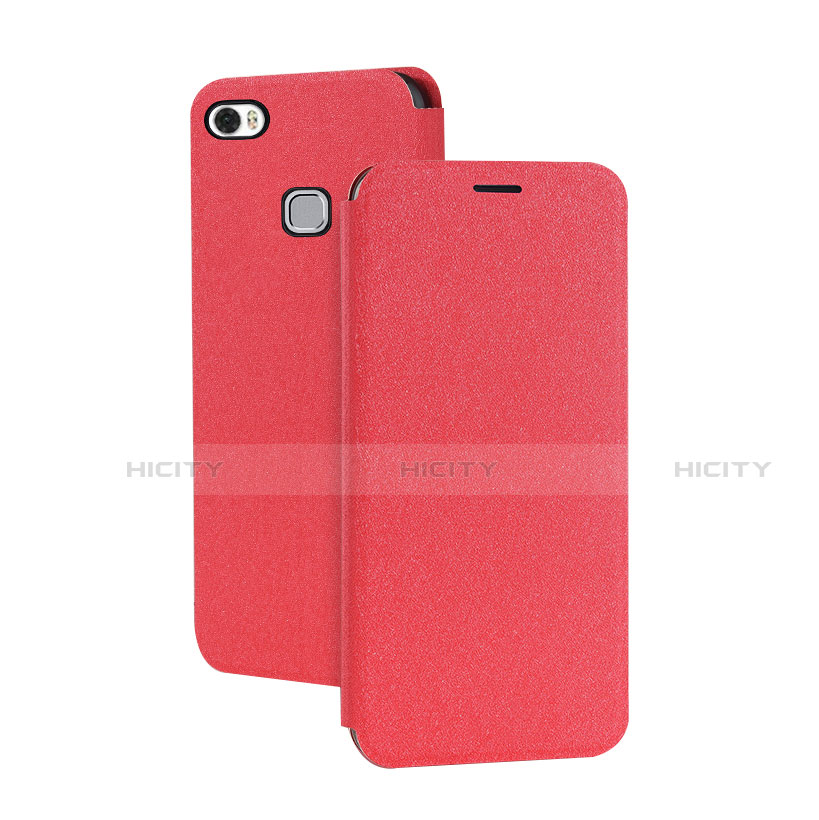 Funda de Cuero Cartera con Soporte Carcasa L02 para Huawei Honor Note 8 Rojo