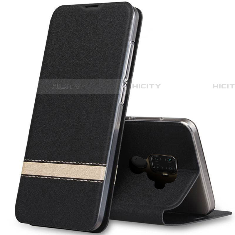 Funda de Cuero Cartera con Soporte Carcasa L02 para Huawei Nova 5z Negro