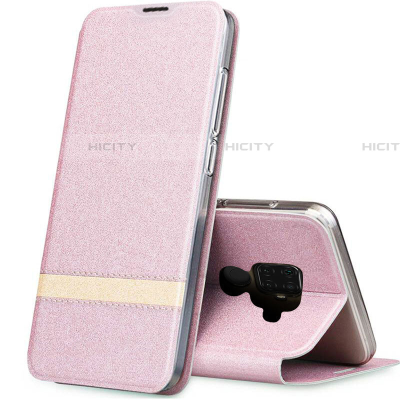 Funda de Cuero Cartera con Soporte Carcasa L02 para Huawei Nova 5z Oro Rosa