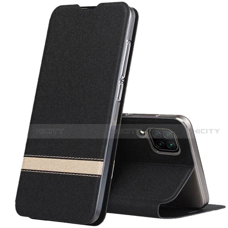 Funda de Cuero Cartera con Soporte Carcasa L02 para Huawei Nova 6 SE Negro