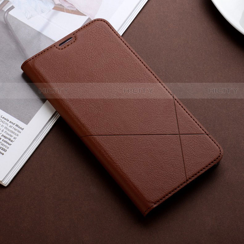 Funda de Cuero Cartera con Soporte Carcasa L02 para Huawei Y9s Marron