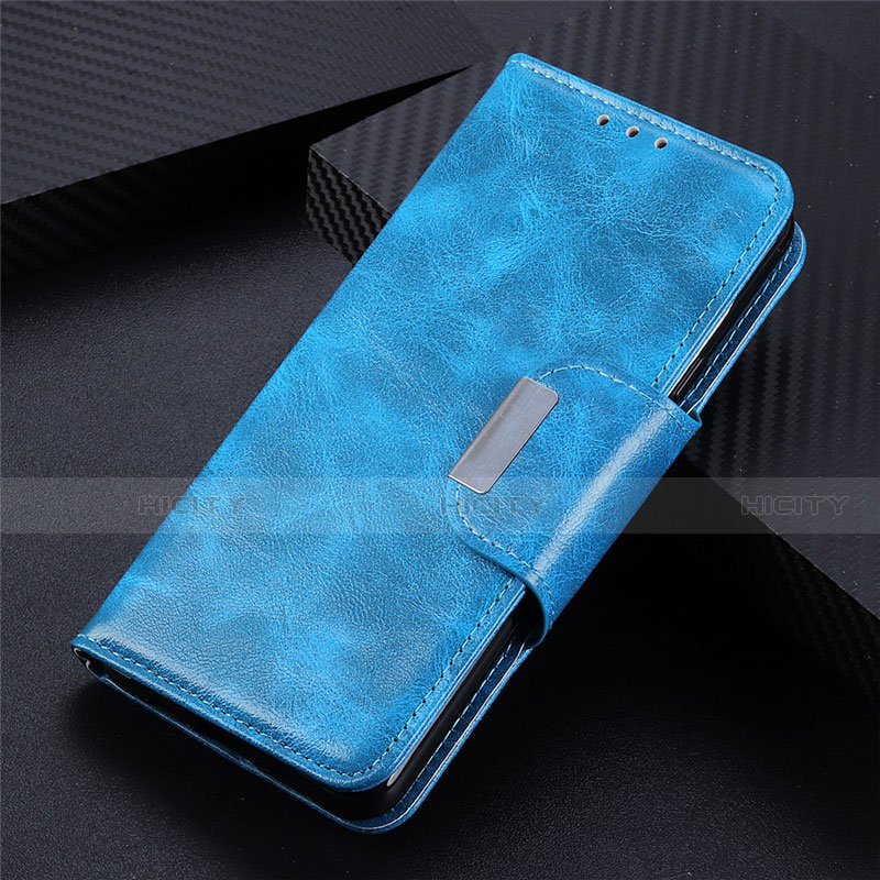 Funda de Cuero Cartera con Soporte Carcasa L02 para LG K42 Azul Cielo