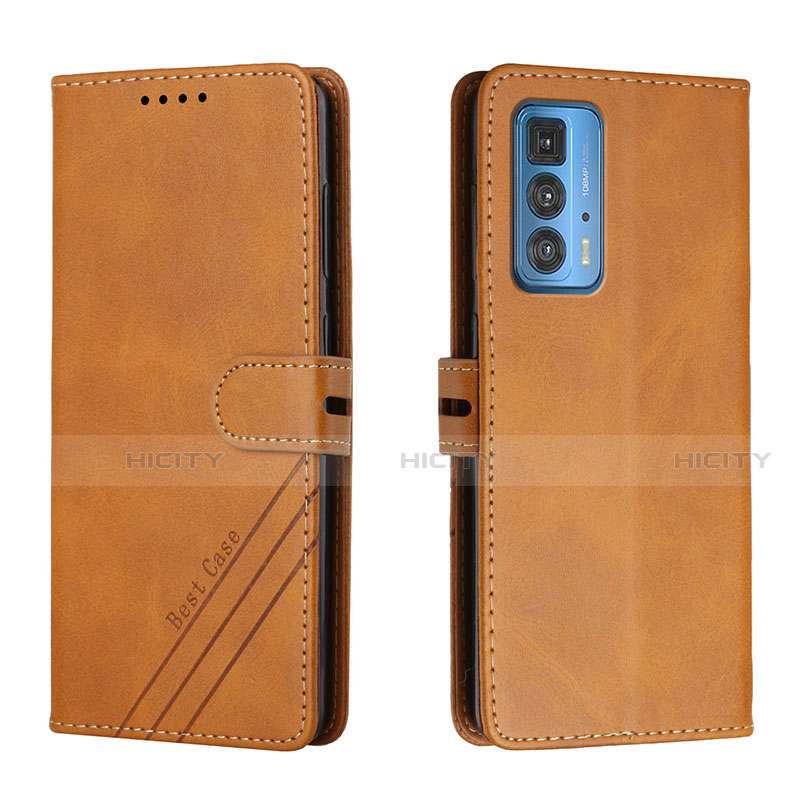 Funda de Cuero Cartera con Soporte Carcasa L02 para Motorola Moto Edge S Pro 5G Naranja