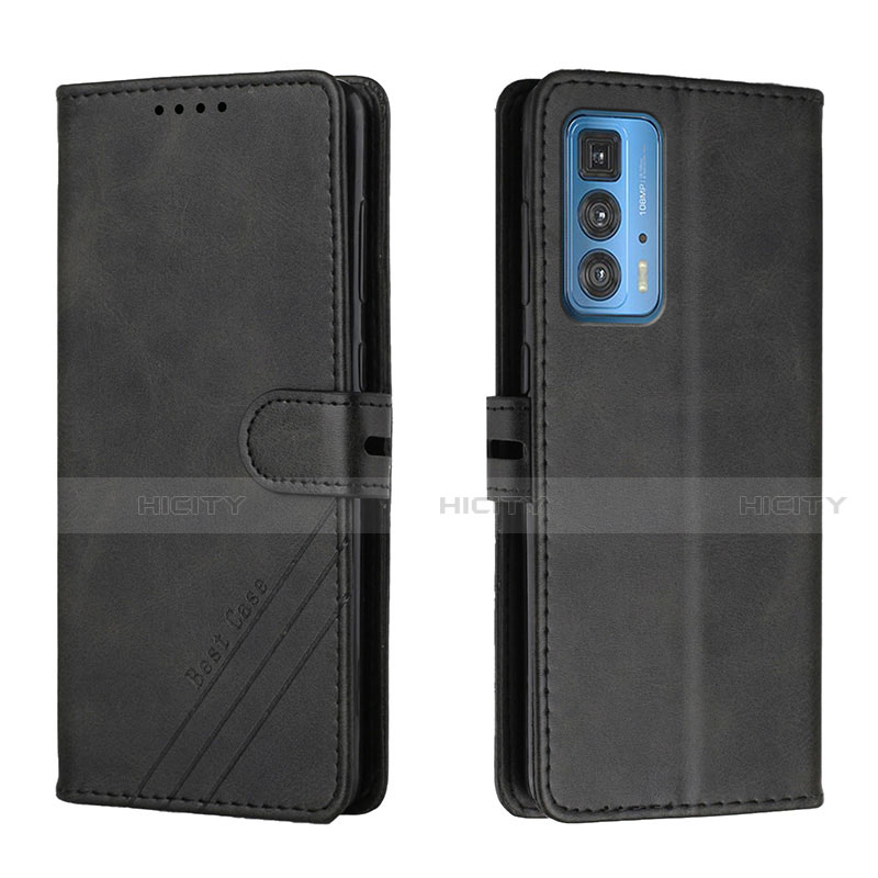 Funda de Cuero Cartera con Soporte Carcasa L02 para Motorola Moto Edge S Pro 5G Negro