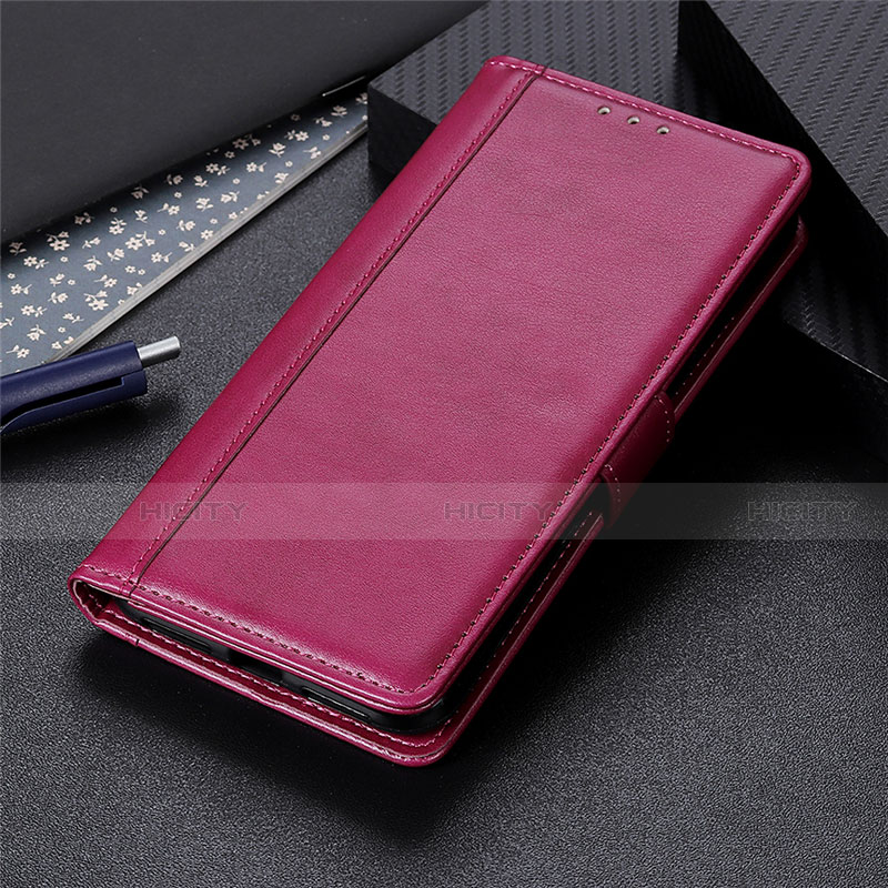 Funda de Cuero Cartera con Soporte Carcasa L02 para Motorola Moto G Fast Rojo Rosa