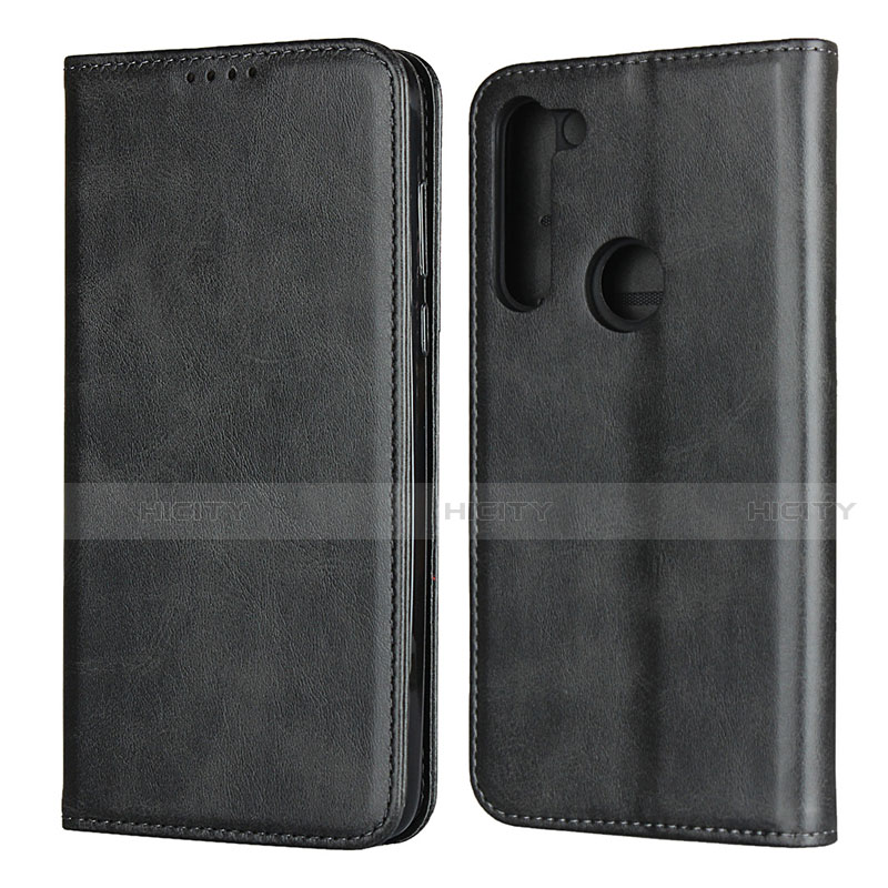 Funda de Cuero Cartera con Soporte Carcasa L02 para Motorola Moto G8 Power Negro