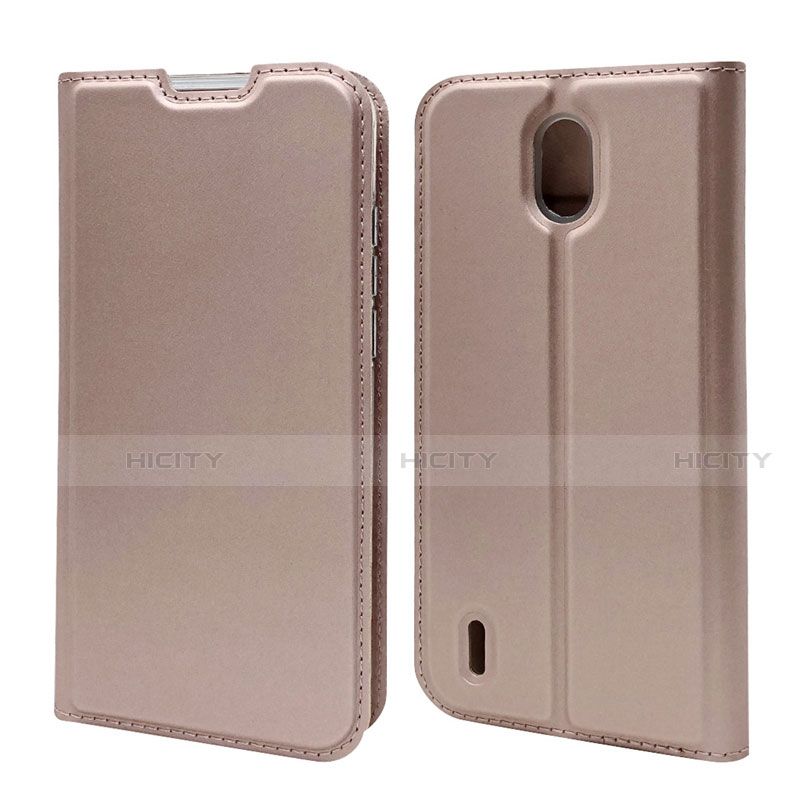 Funda de Cuero Cartera con Soporte Carcasa L02 para Nokia 1.3 Oro Rosa