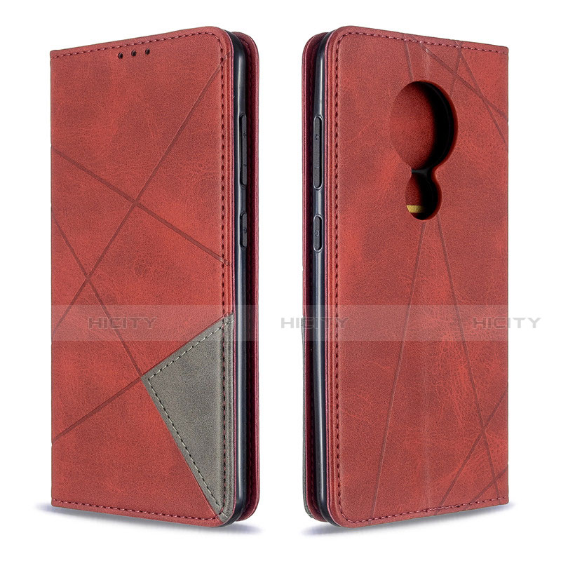 Funda de Cuero Cartera con Soporte Carcasa L02 para Nokia 6.2 Rojo