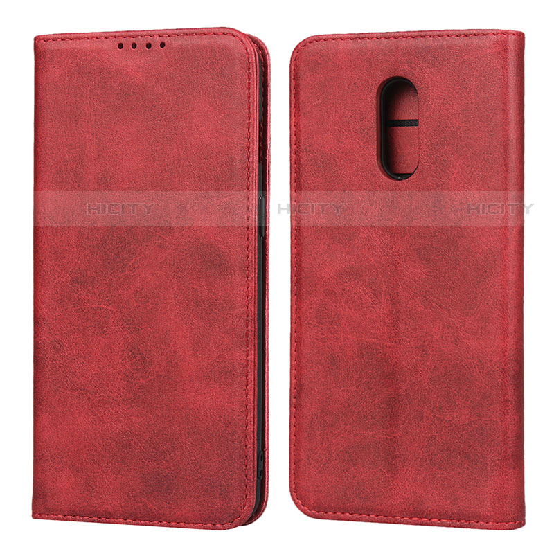 Funda de Cuero Cartera con Soporte Carcasa L02 para OnePlus 7 Rojo