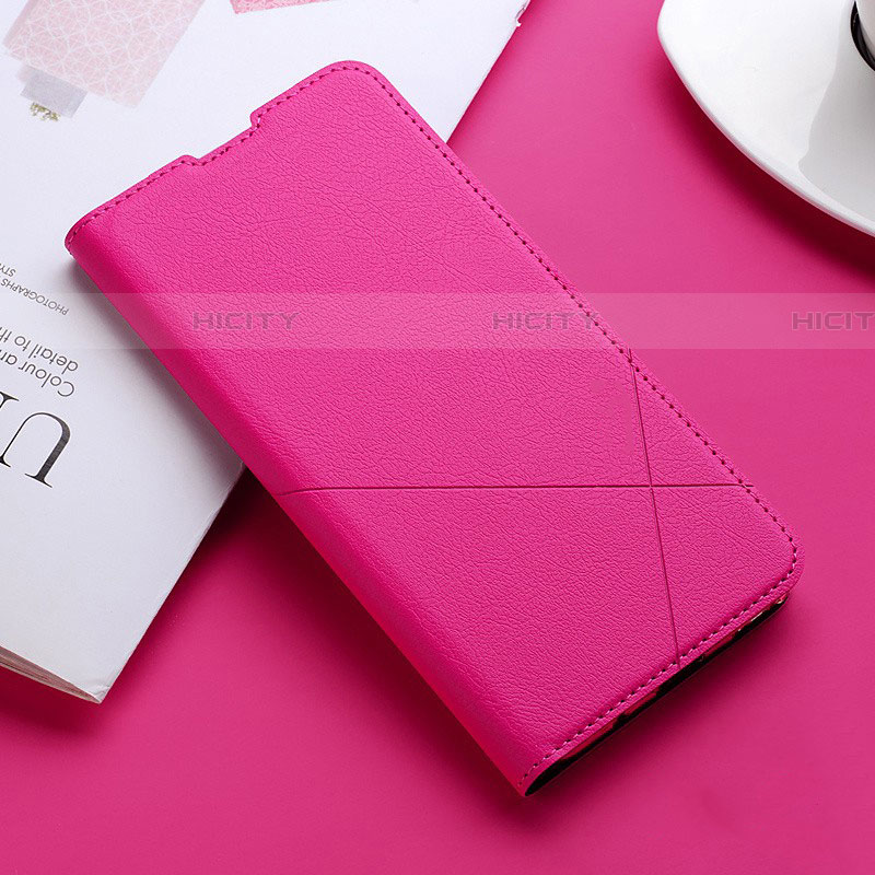 Funda de Cuero Cartera con Soporte Carcasa L02 para Oppo K5 Rosa Roja