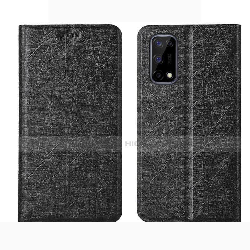 Funda de Cuero Cartera con Soporte Carcasa L02 para Realme Narzo 30 Pro 5G Negro