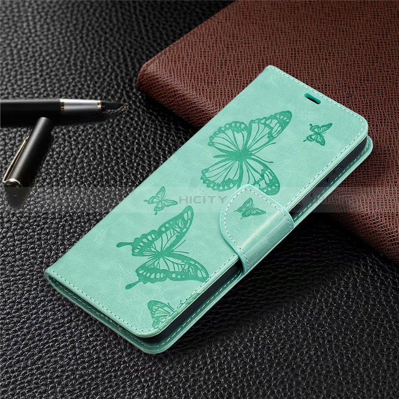 Funda de Cuero Cartera con Soporte Carcasa L02 para Samsung Galaxy A12 5G Menta Verde