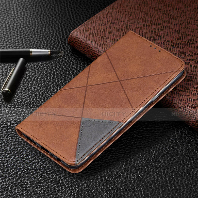 Funda de Cuero Cartera con Soporte Carcasa L02 para Samsung Galaxy A20s Marron