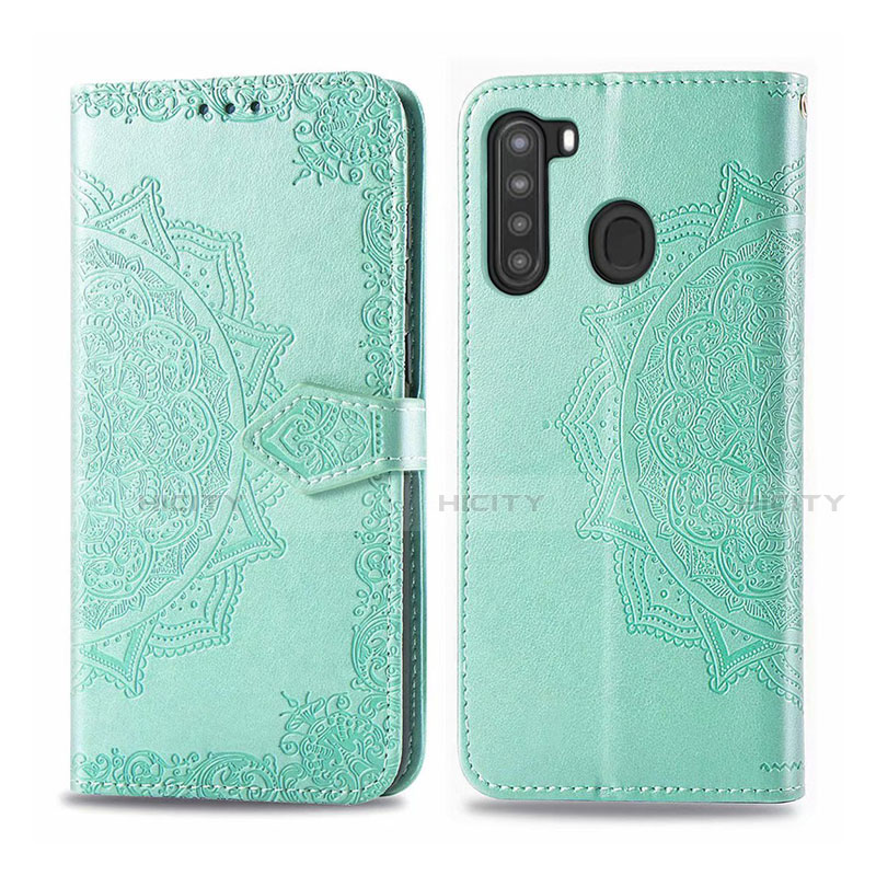 Funda de Cuero Cartera con Soporte Carcasa L02 para Samsung Galaxy A21