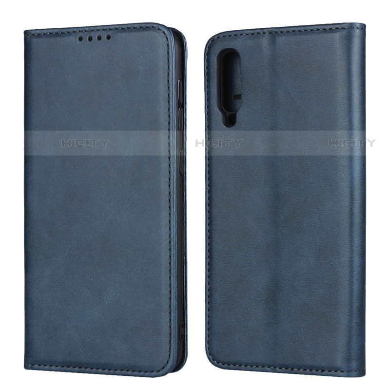 Funda de Cuero Cartera con Soporte Carcasa L02 para Samsung Galaxy A30S Azul