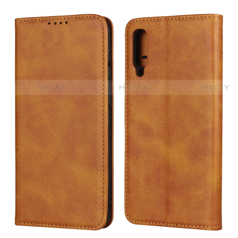 Funda de Cuero Cartera con Soporte Carcasa L02 para Samsung Galaxy A30S Naranja