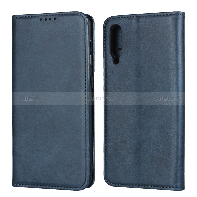 Funda de Cuero Cartera con Soporte Carcasa L02 para Samsung Galaxy A50S Azul