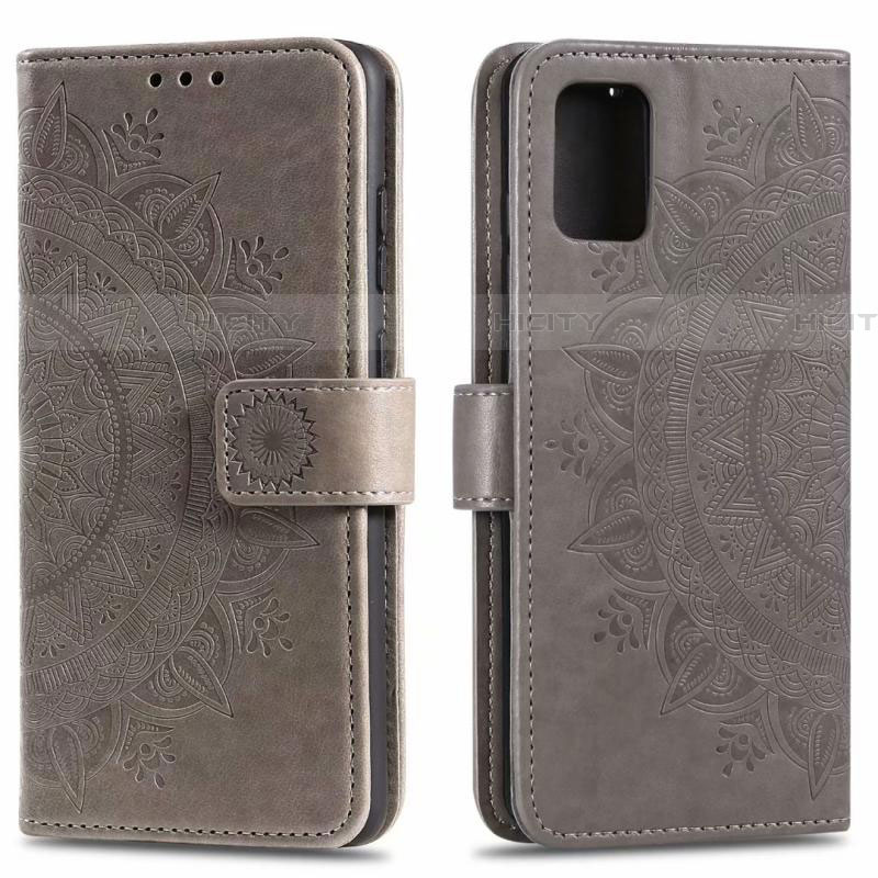 Funda de Cuero Cartera con Soporte Carcasa L02 para Samsung Galaxy A71 5G Gris