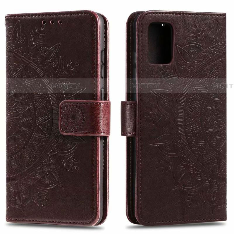 Funda de Cuero Cartera con Soporte Carcasa L02 para Samsung Galaxy A71 5G Marron