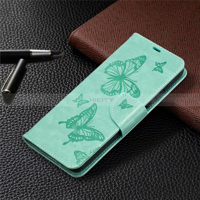 Funda de Cuero Cartera con Soporte Carcasa L02 para Samsung Galaxy F12 Menta Verde