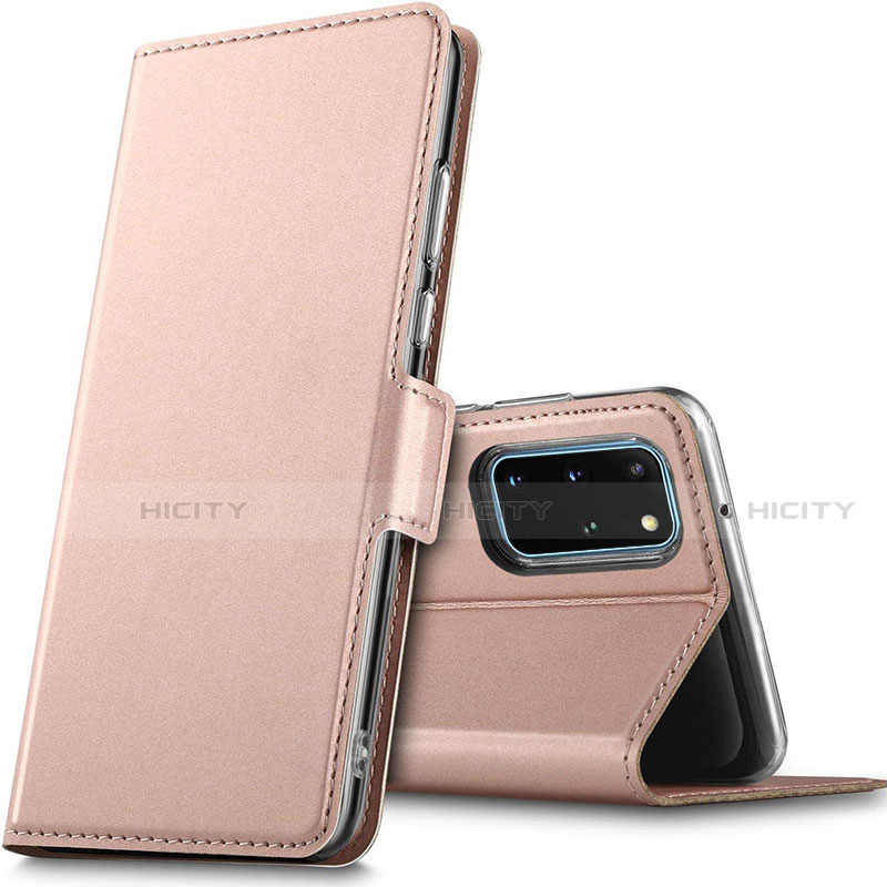 Funda de Cuero Cartera con Soporte Carcasa L02 para Samsung Galaxy S20 Plus 5G Oro Rosa