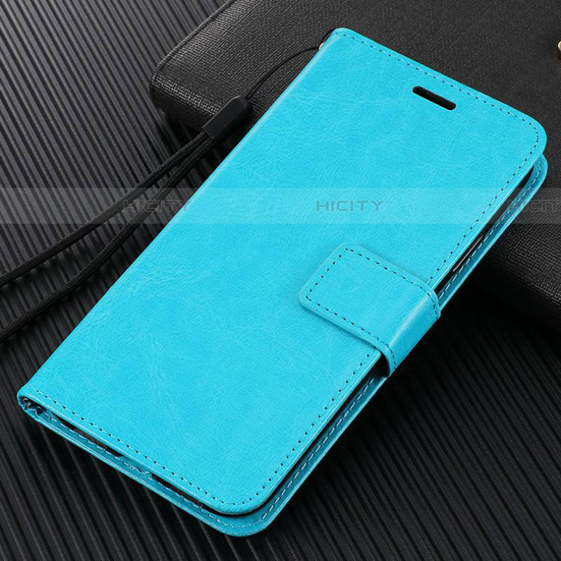 Funda de Cuero Cartera con Soporte Carcasa L02 para Vivo X50 Lite Azul Cielo