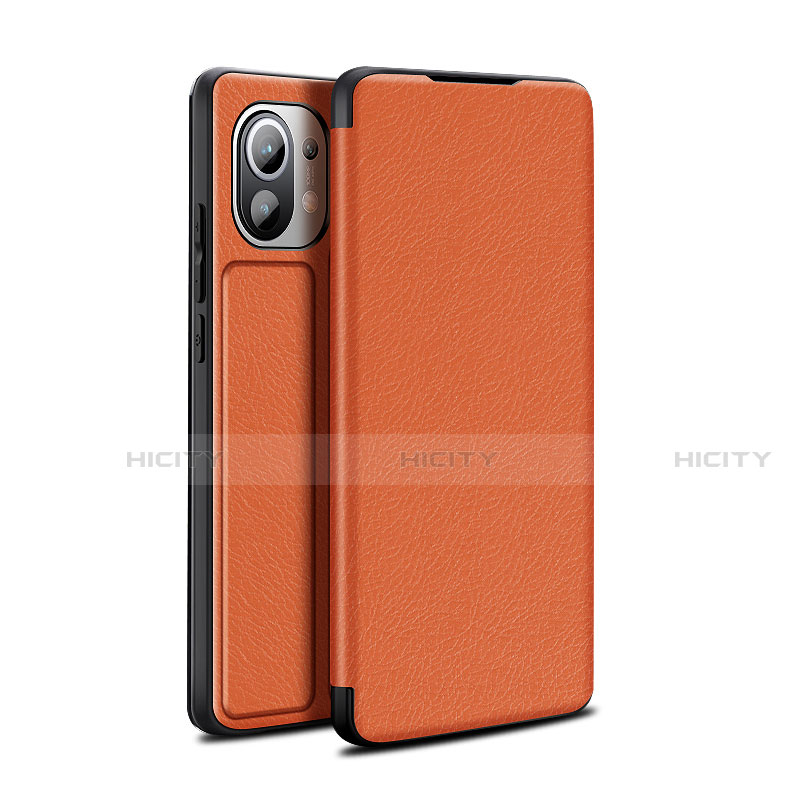 Funda de Cuero Cartera con Soporte Carcasa L02 para Xiaomi Mi 11 5G Marron