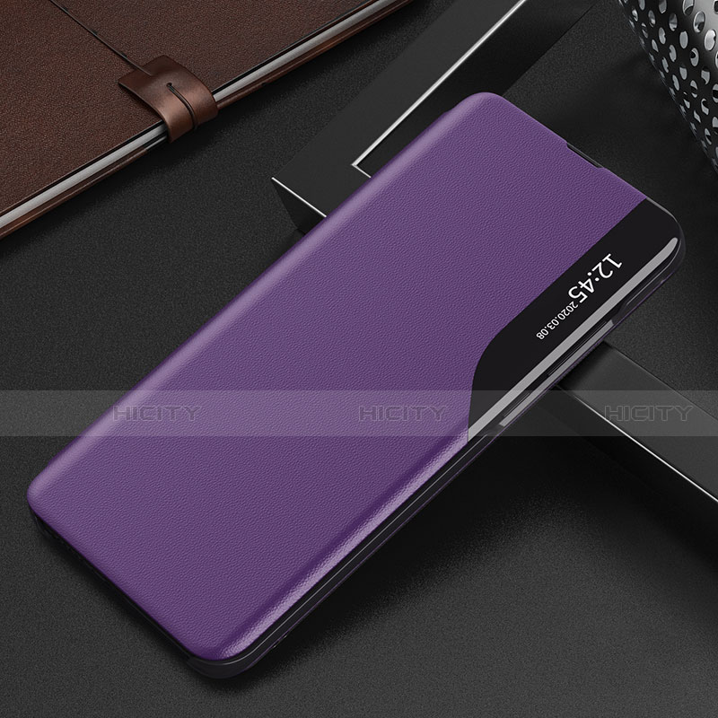 Funda de Cuero Cartera con Soporte Carcasa L02 para Xiaomi Mi 12 5G Morado