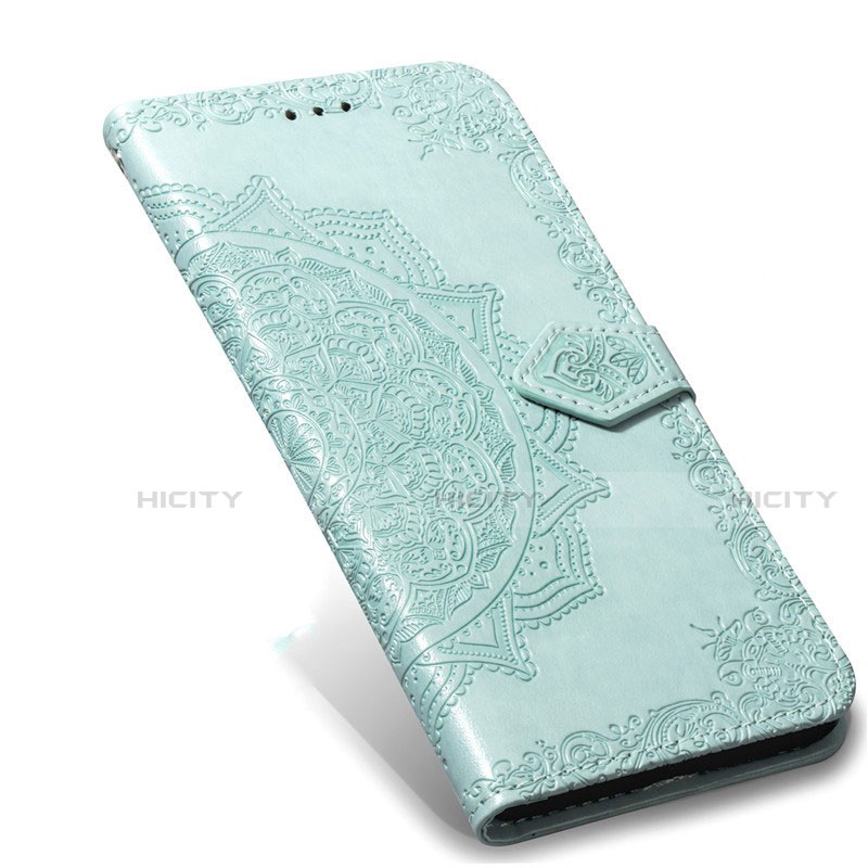 Funda de Cuero Cartera con Soporte Carcasa L02 para Xiaomi Mi Note 10 Lite Verde