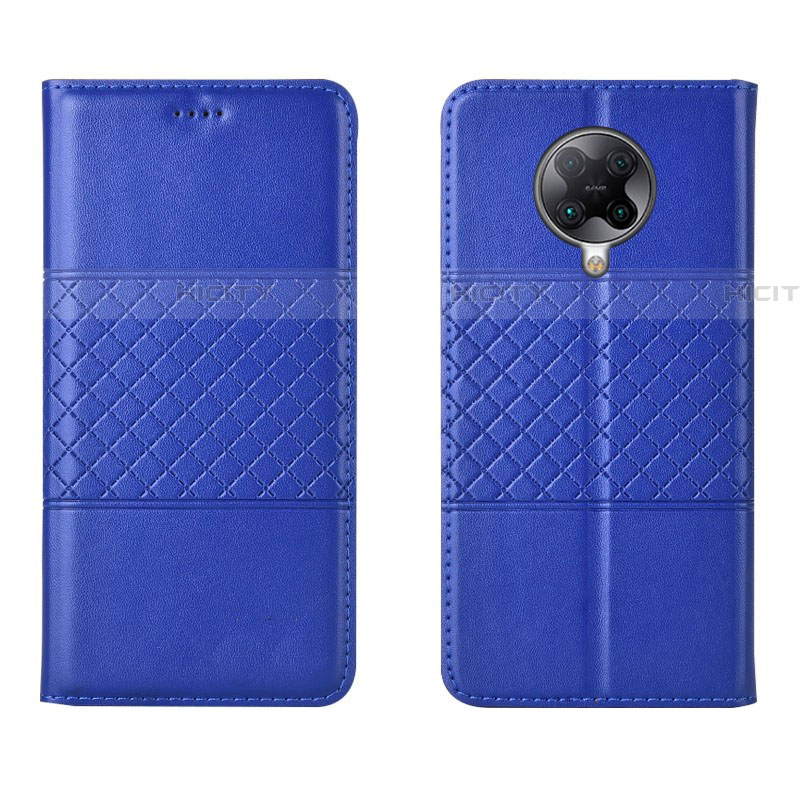 Funda de Cuero Cartera con Soporte Carcasa L02 para Xiaomi Poco F2 Pro Azul