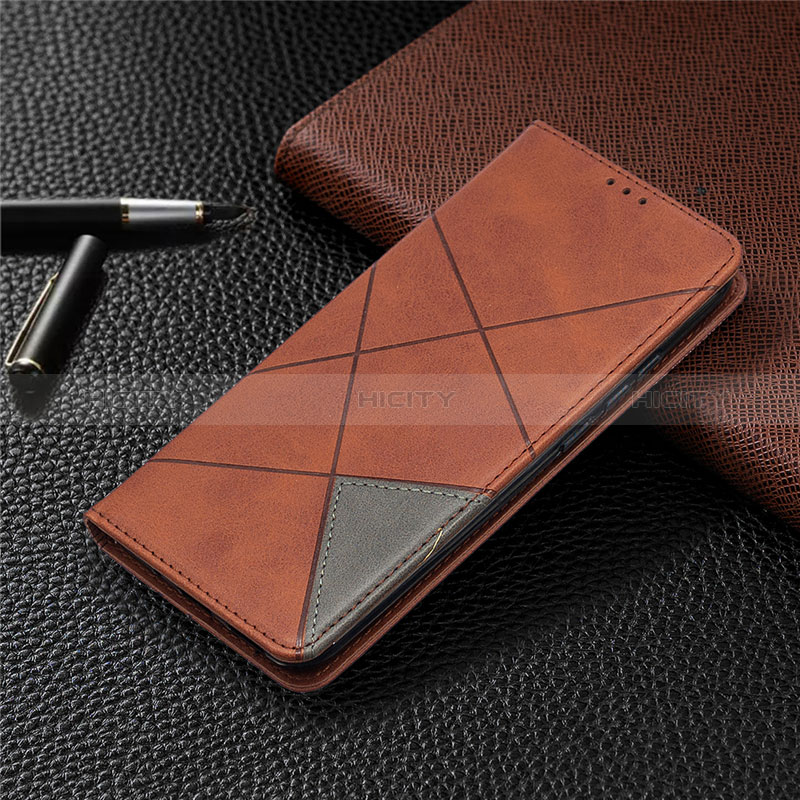 Funda de Cuero Cartera con Soporte Carcasa L02 para Xiaomi Redmi 10A 4G Marron