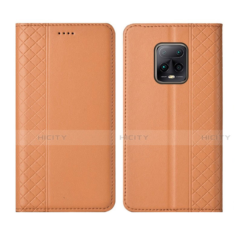 Funda de Cuero Cartera con Soporte Carcasa L02 para Xiaomi Redmi 10X Pro 5G Naranja