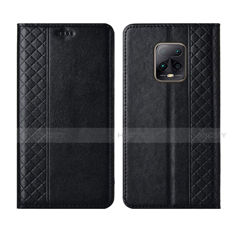 Funda de Cuero Cartera con Soporte Carcasa L02 para Xiaomi Redmi 10X Pro 5G Negro