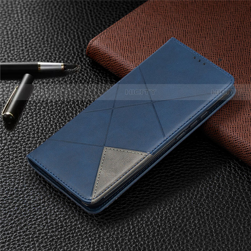 Funda de Cuero Cartera con Soporte Carcasa L02 para Xiaomi Redmi 9 India Azul