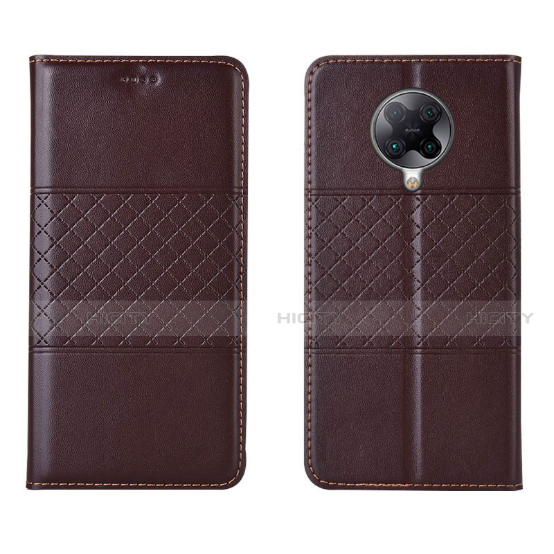 Funda de Cuero Cartera con Soporte Carcasa L02 para Xiaomi Redmi K30 Pro Zoom Marron