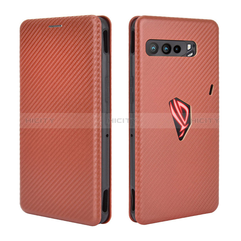 Funda de Cuero Cartera con Soporte Carcasa L02Z para Asus ROG Phone 3 Marron