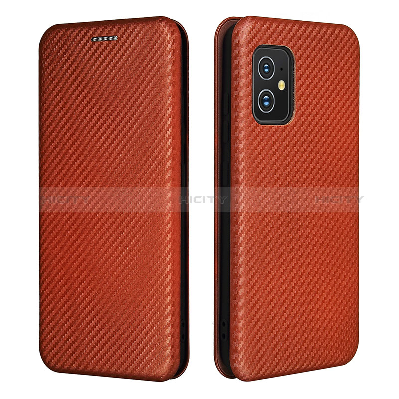 Funda de Cuero Cartera con Soporte Carcasa L02Z para Asus ZenFone 8 Mini Marron