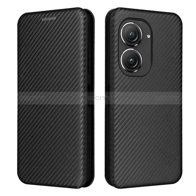 Funda de Cuero Cartera con Soporte Carcasa L02Z para Asus Zenfone 9 Negro