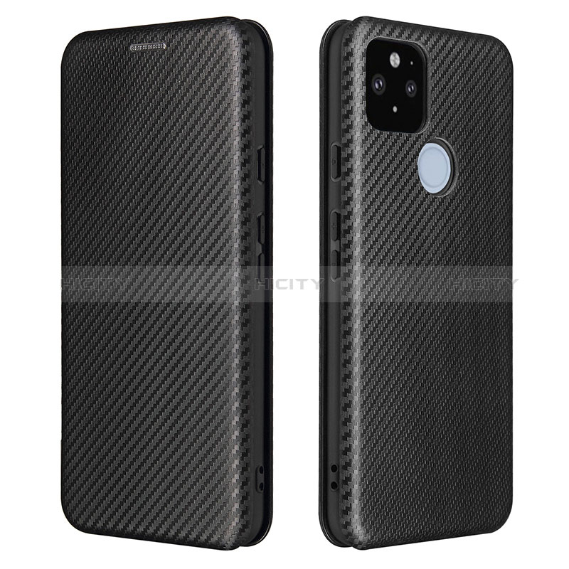 Funda de Cuero Cartera con Soporte Carcasa L02Z para Google Pixel 5a 5G Negro