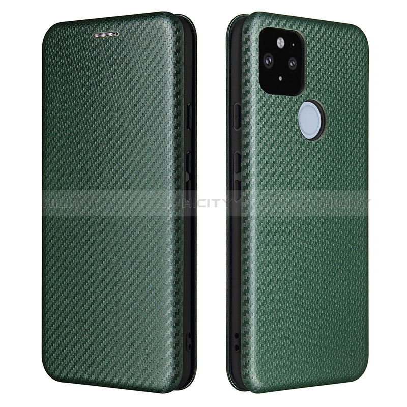 Funda de Cuero Cartera con Soporte Carcasa L02Z para Google Pixel 5a 5G Verde