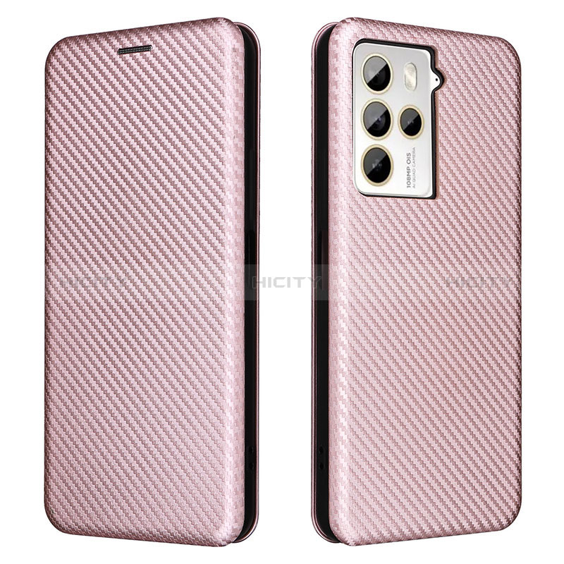 Funda de Cuero Cartera con Soporte Carcasa L02Z para HTC U23 5G Oro Rosa