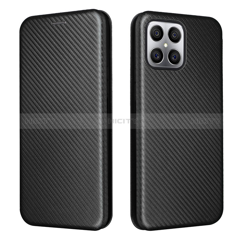 Funda de Cuero Cartera con Soporte Carcasa L02Z para Huawei Honor X8 4G Negro