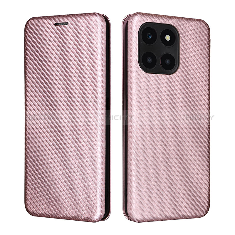 Funda de Cuero Cartera con Soporte Carcasa L02Z para Huawei Honor X8b Oro Rosa