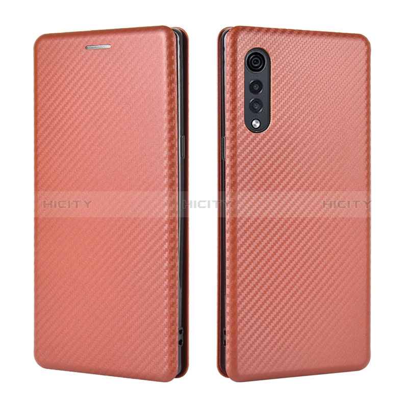 Funda de Cuero Cartera con Soporte Carcasa L02Z para LG Velvet 5G Marron