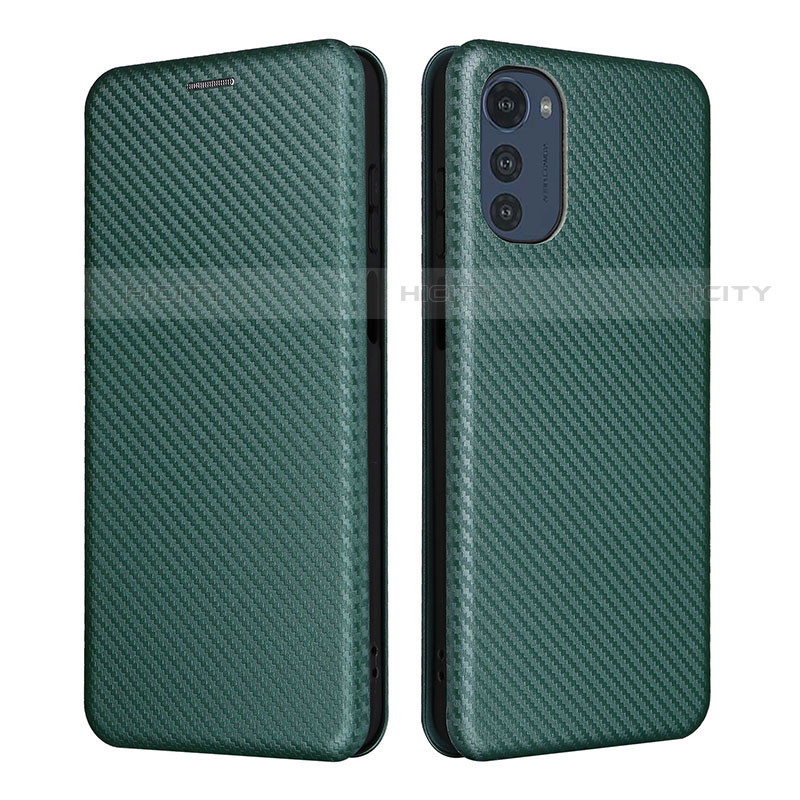 Funda de Cuero Cartera con Soporte Carcasa L02Z para Motorola Moto E32 Verde