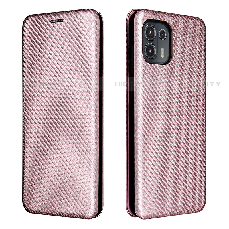 Funda de Cuero Cartera con Soporte Carcasa L02Z para Motorola Moto Edge 20 Lite 5G Oro Rosa