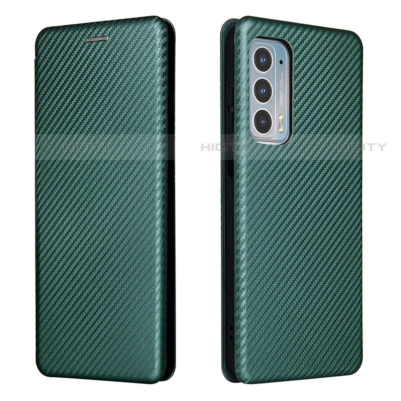 Funda de Cuero Cartera con Soporte Carcasa L02Z para Motorola Moto Edge Lite 5G Verde